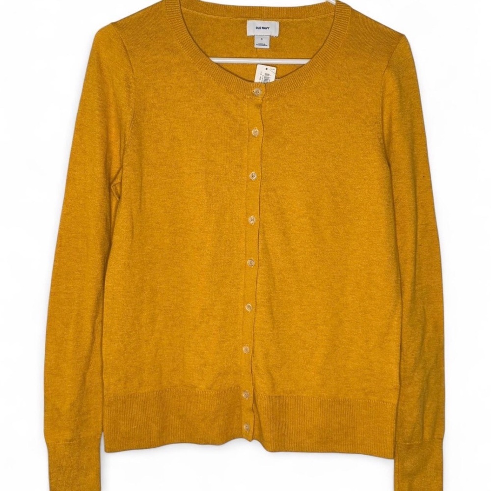 Old Navy Women's Yellow Cardigan Sweater